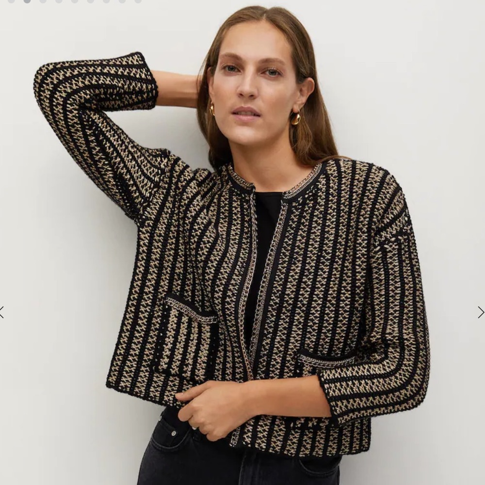 Mango chain detail cardigan